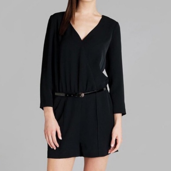 TED BAKER LONDON Ariyell Jumpsuit Shorts Romper w/Lime Green Belt, Lined - Picture 12 of 12